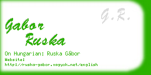 gabor ruska business card