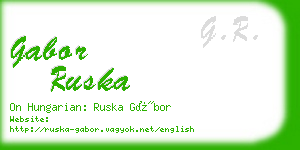 gabor ruska business card